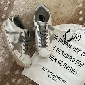 Golden goose sneakers grey/silver sz 38